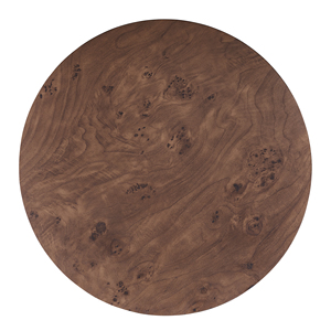 Burl Wood Rotating Coffee <b>Table</b> with 2 Drawers, 360° Rotating Top, Walnut - Product Image 6