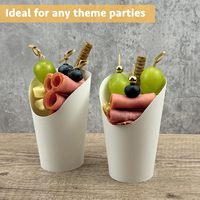 Support à gaufres et coupelles à frites en papier kraft blanc imprimé sur mesure, offre spéciale