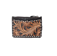 Tas Kulit Asli Vintage Motif Bunga Barat Lukis Tangan, Merek Desainer, Aksesoris Dompet Wanita untuk Musim Panas
