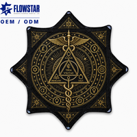 Foulard carré en tissu Flow Star réactif aux UV, fabriqué sur mesure, pour défilés, spectacles, danseurs, cadeaux pour fans, vente en gros