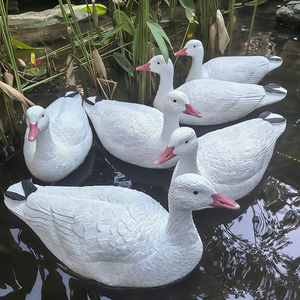 DaQin Realistic <b>Floating</b> Snow Goose Decoy EVA Plastic Lightweight No Fading UV Resistant Outdoor Durable Hunting <b>Bait</b> Full Body - Product Image 2