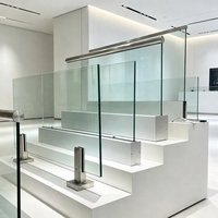 Garde-corps en verre sans cadre, en aluminium, pour extérieur, clôture en verre pour balcon, patio, escalier, villa, fourniture d'usine