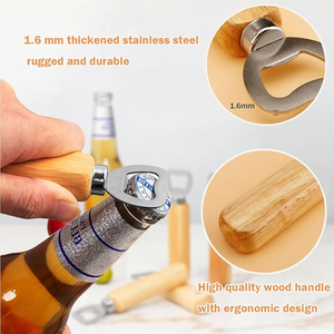 Ouvre-bouteille personnalisé avec manche en bois <span class=keywords><strong>pour</strong></span> restaurant, ouvre-bouteille gravable avec manche en bois - Product Image 2
