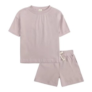 Traje Deportivo Coreano de Verano para Niños y Niñas, Pantalones Cortos de Algodón de Color Liso, Novedad 2026, <span class=keywords><strong>Ropa</strong></span> de Tallas Pequeñas y Medianas, Agente Mayorista - Product Image 2