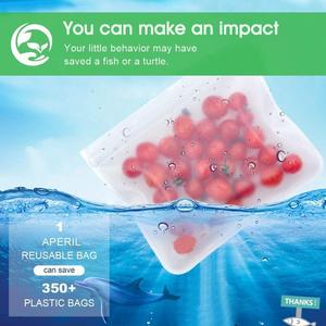 Storage Bags Food Peva Bag Pevafood Safe Reusable Storage Bags BPA Free Freezer Safe Leakproof Ziplock Dishwasher Safe Reusable Storage Bags Lunch Bags Food Storage PEVA BAG