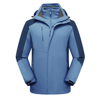 Chaqueta de Esquí Impermeable 3 en 1 Unisex de Alta Calidad, Transpirable, Cortavientos, para Montañismo al Aire Libre, con Capucha