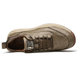 Zapatos de Hombre de Cuero Italiano, Zapatos Planos Cómodos para Caminar, Zapatillas Deportivas Casuales para Exteriores, Zapatos de Trekking para Hombre 2021 - Product Image 4