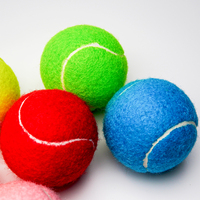 Balles de tennis pour animaux de compagnie, en caoutchouc et feutre durables, jouet à mâcher pour l'entraînement des chiens et des chats, 6,5 cm, utilisation en extérieur