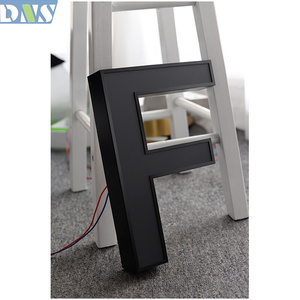 丹尼森 LED DIY 定制不锈钢电子通道灯标牌 黑白正面发光标牌 商业装饰用 - Product Image 3