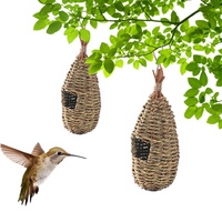 Vente en usine, niche d'oiseau pour Cage ou extérieur suspendu, nidification d'oiseau naturel fait à la main, petit nid d'oiseau pour colibri