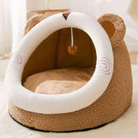 Coussin de couchage rond pour chat, moderne, doux, épais, mignon, luxueux, pour intérieur, petit et grand, lit-caverne pour animaux de compagnie, vente chaude