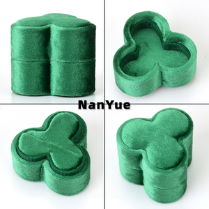 <span class=keywords><strong>Caja</strong></span> de Anillo de Terciopelo de Alta Calidad, con Logotipo Personalizado, <span class=keywords><strong>Caja</strong></span> de Regalo de Joyería de Lujo para Bodas y Compromisos, Venta al Por Mayor - Product Image 2