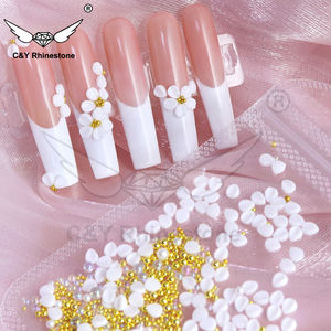 งานตกแต่งเล็บลายดอกไม้งานประดิษฐ์ทำจากเรซิ่น5กลีบ & ลูกปัด - Product Image 2