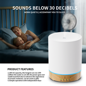 Difusor de aroma ultrasónico al por mayor, humidificador de aire de cerámica con aroma de aceite esencial de luz LED de 7 colores para dormitorio de hotel - Product Image 4