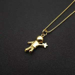 Collar de Astronauta Yunnique con Colgante de Dibujos Animados en Bisel, Cadena Unisex para Suéter, Regalo - Product Image 4