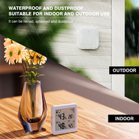 Thermomètre et hygromètre numériques sans fil pour la surveillance de la température et de l'humidité de l'intérieur rechargeable