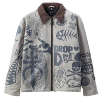Haute qualité personnalisable hommes Hip Hop veste décontracté coton confortable lettre motif imprimé manteau Logo XL tissu personnalisé