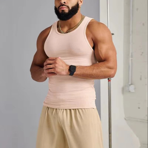Gilet da ginnastica XL di alta qualità da <span class=keywords><strong>uomo</strong></span> con Logo personalizzato in cotone poliestere <span class=keywords><strong>a</strong></span> <span class=keywords><strong>coste</strong></span> <span class=keywords><strong>canotta</strong></span> Casual muscolatura in maglia - Product Image 2