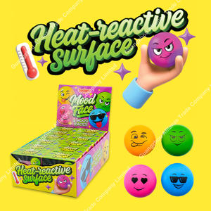 Juguete Sensorial de <span class=keywords><strong>Emoticonos</strong></span> que Cambian de Color, Pelota Antiestrés de PU Suave, Sensible a la Temperatura - Product Image 5