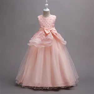 Bán Buôn Bán Chạy Nhất Sản Phẩm Thanh Lịch Vải Tuyn Cánh Hoa Dài Váy Cưới Hoa Cô Gái Organza Cô Gái Dresses