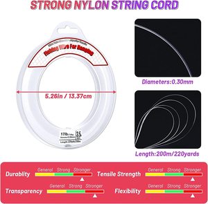 Línea <span class=keywords><strong>de</strong></span> caña <span class=keywords><strong>de</strong></span> pescar colgante con cuentas transparentes, 500mInvisible, cuerda <span class=keywords><strong>de</strong></span> nailon, soporte <span class=keywords><strong>para</strong></span> globos, guirnalda, decoración colgante, alambre DIY - Product Image 2