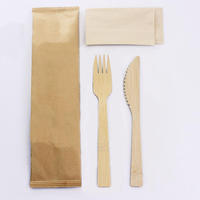 Ensemble de couverts jetables en bambou naturel de qualité supérieure, prix d'usine en gros de Chine, écologiques et minimalistes, pour les fêtes