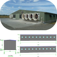 Lonte - Nueva Granja Avícola de Diseño Moderno con Estructura de Acero Prefabricada para Pollos de Engorde/Reproductoras, Ideal para Taller, Casa de Campo o Garaje/Almacén