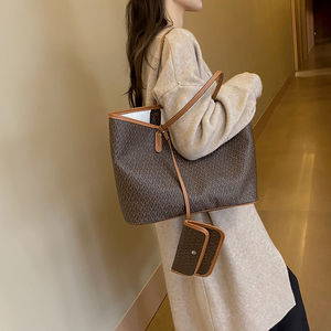 高端女士商务新设计工作定制大容量印花手袋套装女士Pu皮革肩包 - Product Image 4