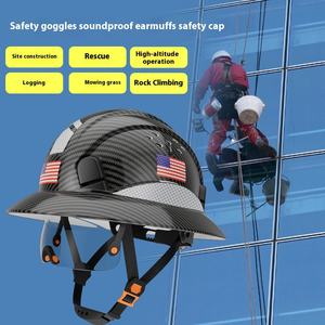 アメリカ標準認定フルブリムワイドブリムプラスチック帽子6ポイントVトップノブワイドブリムヘルメット - Product Image 5