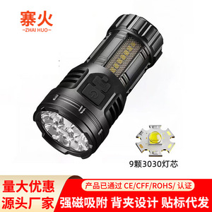 Mini Flashlight High Beam <b>Rechargeable</b> <b>LED</b> <b>Work</b> <b>Light</b> Outdoor Camping Portable Magnetic Side <b>Lights</b> S77 - Product Image 5