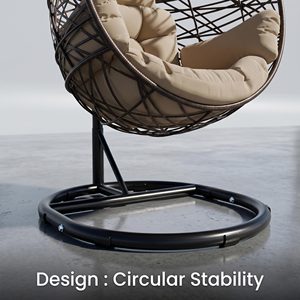 <span class=keywords><strong>Silla</strong></span> <span class=keywords><strong>Colgante</strong></span> Tipo <span class=keywords><strong>Huevo</strong></span> Moderna para Exteriores con Soporte, Muebles de <span class=keywords><strong>Mimbre</strong></span> de Lujo para Patio, <span class=keywords><strong>Silla</strong></span> de Ratán Resistente a la Intemperie para Hotel - Product Image 4