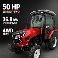 Tracteur agricole SY 504 4WD avec moteur diesel de 36,8 kW, direction hydraulique, rayon de braquage court, 540/760 tr/min PTO