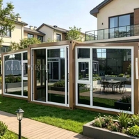 Maison conteneur en acier préfabriquée modulaire détachable, unité modulaire préfabriquée moderne pour cabane de villégiature, villa