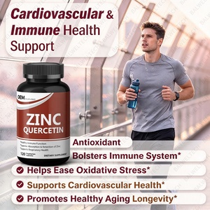 Cápsulas de Quercetina y Zinc OEM, Suplementos para el Apoyo Inmunológico, Concentrado de Zinc de Alta Absorción, Apoyo para la Salud Respiratoria - Product Image 3