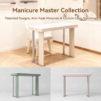 Table de salon de manucure Turri moderne avec plateau en marbre et cuir, design multifonctionnel, construction écologique et durable