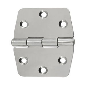 Charnière en acier inoxydable Isure 74x60x2mm à 6 trous, quincaillerie marine pour réparation de bateaux et de camping-cars - Product Image 1