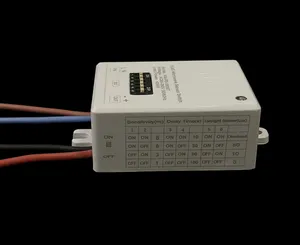 Sensor de luz de micro-ondas com sensor de movimento humano, sensor de luz de 5,8 GHz Lux, distância e tempo ajustável, liga e desliga automaticamente