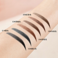 Crayon à sourcils double embout ultra-fin 1,2 mm certifié Halal BPOM, végétalien, à base de plantes, longue tenue, pour sourcils naturels et volumineux, marque privée