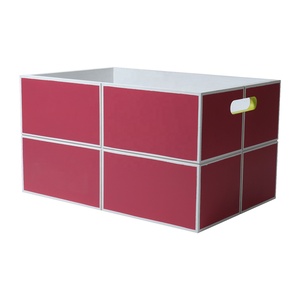 Arcae Librorum Reponendae Armaria Reponenda Libere Combinabiles Designatio Simplex Caja de Almacenamiento de Madera - Product Image 5