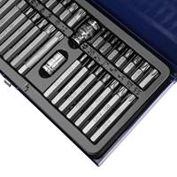 Nouvel ensemble d'outils de quincaillerie Steeltreks, vente en gros d'usine, 40 pièces, jeu de tournevis avec boîte en fer, pour mécanicien et réparation automobile, adaptateurs 1/2 et 3/8