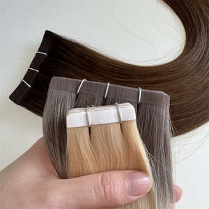 Extensions de cheveux naturels à bandes adhésives régulières <span class=keywords><strong>ou</strong></span> invisibles, extensions à bandes adhésives injectées, cheveux humains Remy véritables injectés - Product Image 5