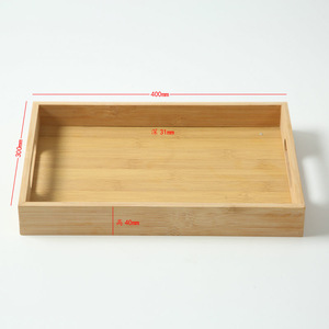 Bamboo <b>Tea</b> <b>Tray</b> 400x300x40mm With Handle For Restaurant And Hotel Use - Product Image 1