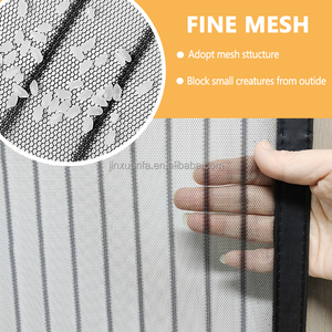 Moustiquaires magnétiques modernes classiques pour portes et fenêtres en polyester avec rideau en maille mains libres anti-insectes - Product Image 5