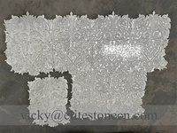 Mosaïque en marbre crinoline découpée au jet d'eau, design original pour murs et sols, vente en gros