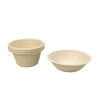 Tasse jetable biodégradable de pâte à papier de bagasse de tasse de sauce de canne à sucre avec le couvercle