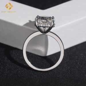 Модное кольцо вечности женщин ювелирные изделия обещание 925 стерлингового серебра обручальное свадебное кольцо кубический цирконий S925 - Product Image 5