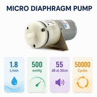 Pompe à air à micro-diaphragme SC3708PM 12V, 1,8 L/min, 500 mmHg, faible bruit 52 dB, gonflage en 10 secondes pour machine de massage et toilettes intelligentes