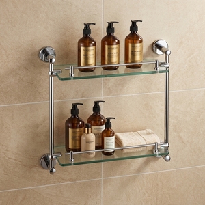 FAAO-ventosa <span class=keywords><strong>de</strong></span> pared para baño, estante <span class=keywords><strong>de</strong></span> <span class=keywords><strong>cristal</strong></span> <span class=keywords><strong>de</strong></span> latón <span class=keywords><strong>con</strong></span> barra <span class=keywords><strong>de</strong></span> toalla - Product Image 1