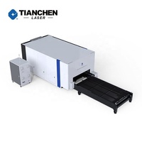 Tianchen bonne qualité cnc 6000w 2x6m plate-forme d'échange pleine fermée 6kw machine de découpe laser à fibre optique toute la couverture pour la corée