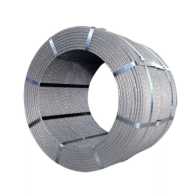 1x7 1x19 Steel Stranded Wire ASTM A476 Post Tension Cable 12.7mm Pc Strand for Prestressed Concrete
